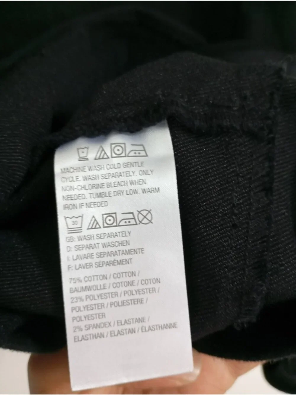 C Wonder Black Short-Sleeve Shift Dress US 8 UK 12 Cotton Blend Minimalist Style